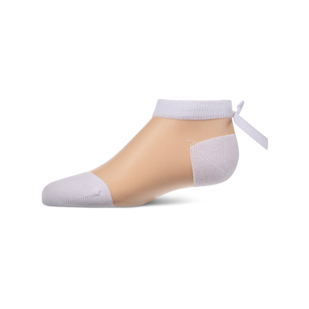 Memoi Sheer Satin Bow Anklet - MKF-6109