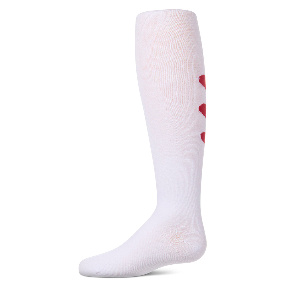 Memoi Triple Heart Cotton Tights - MKF-4106