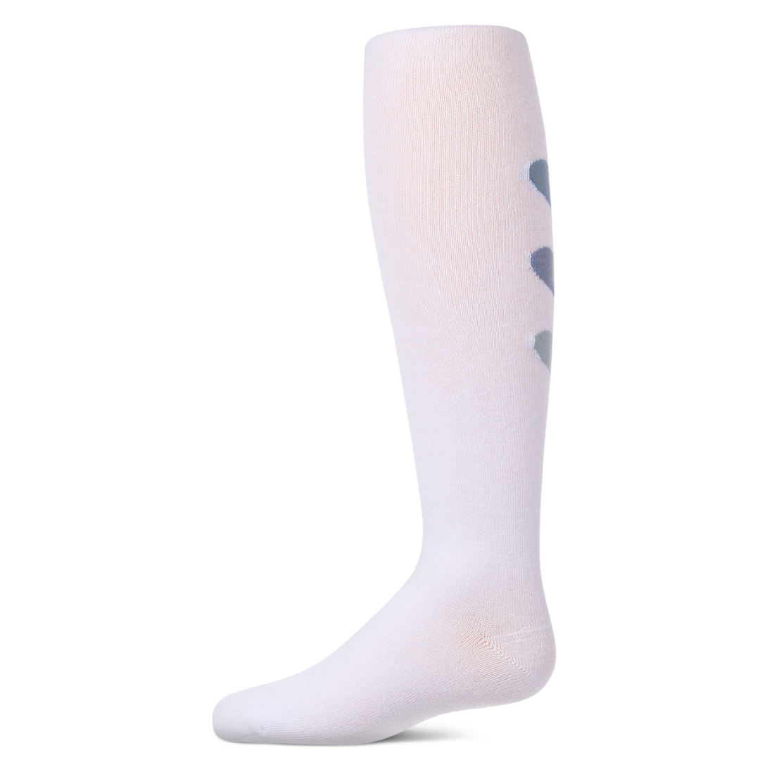Memoi Triple Heart Cotton Tights - MKF-4106