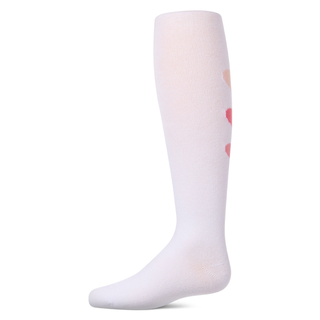 Memoi Triple Heart Cotton Tights - MKF-4106