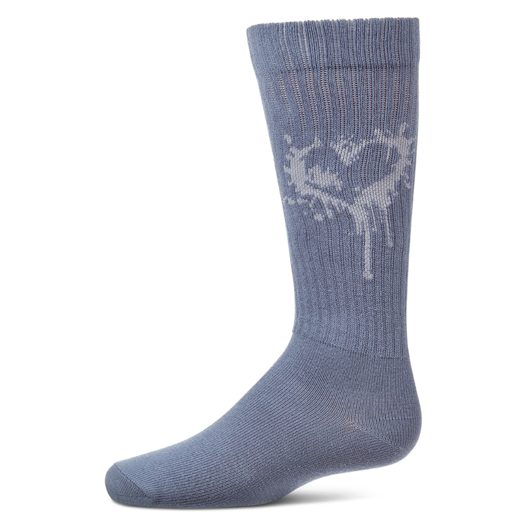 Memoi Dripping Heart Knee High - MKF-7232