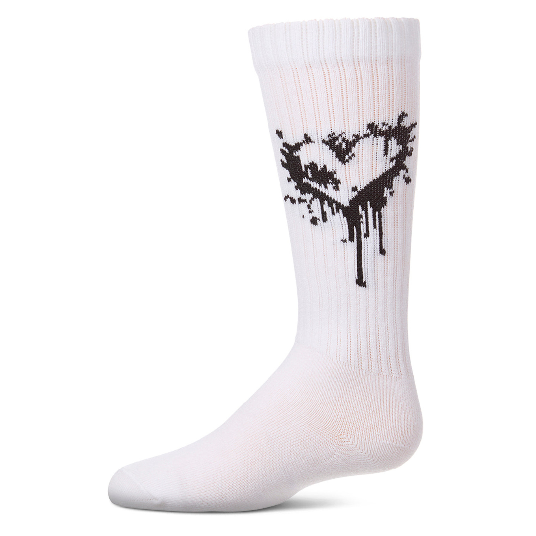 Memoi Dripping Heart Knee High - MKF-7232