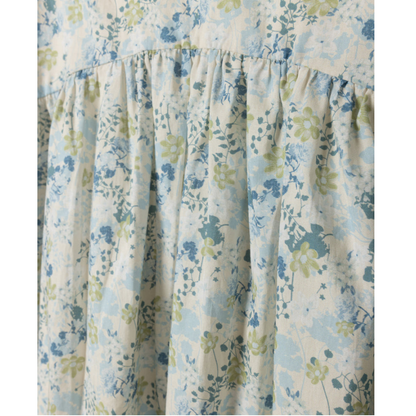 Papillon Floral High Waisted Dress With Bow - C-23695