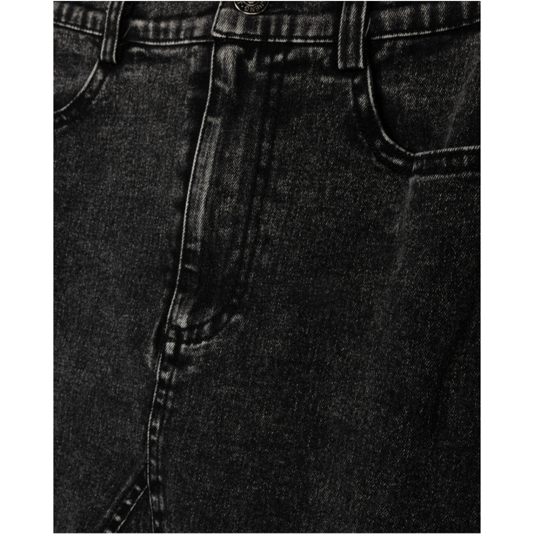 Vibe Pocket V Seam Denim Skirt - C-26367