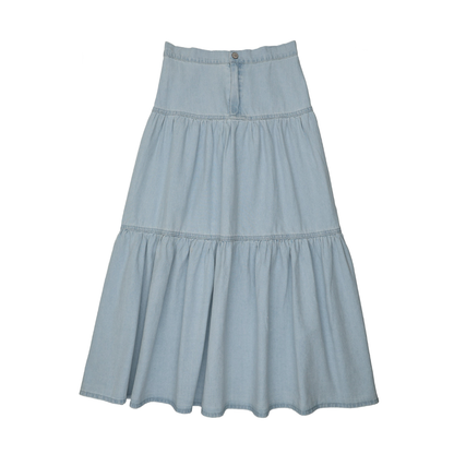 Lil Legs Denim Tiered Maxi Skirt - DTMSKT-SS26