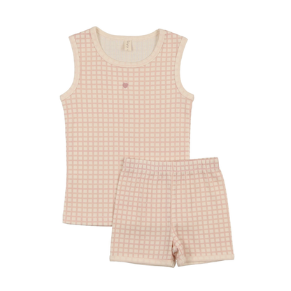 Bonjoy Checkered Dreams Tank & Shorts - BLSS26034TS