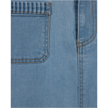 Vibe Stitch Pocket Trim Denim Skirt - C-24709
