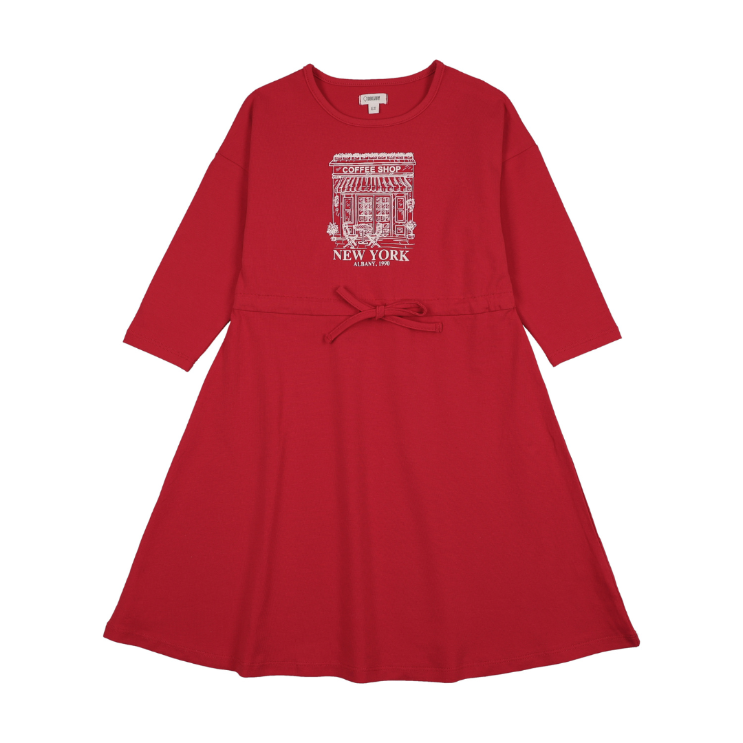 Bonjoy Coffee Shop 3/4 Sleeve Dress - BTSS26035D