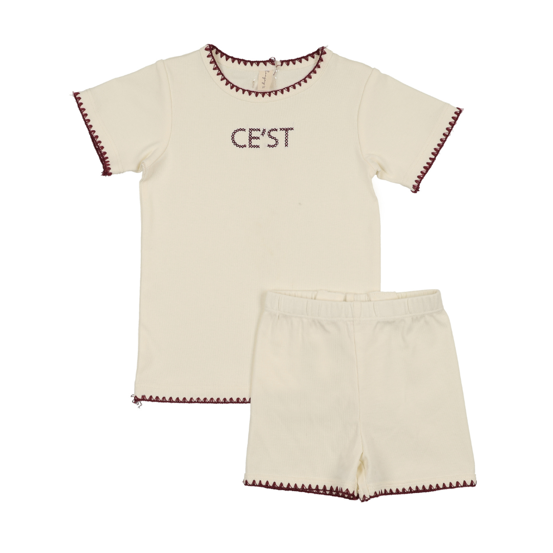 Bonjoy Cest Shorts Sleeve Lounge Set - BLSS26045SS