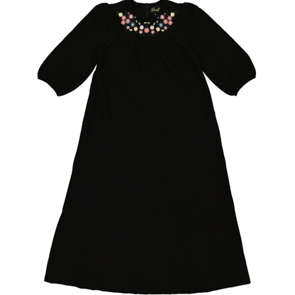 Seal Seersucker Robe With Embroidery - SB6CY2902D