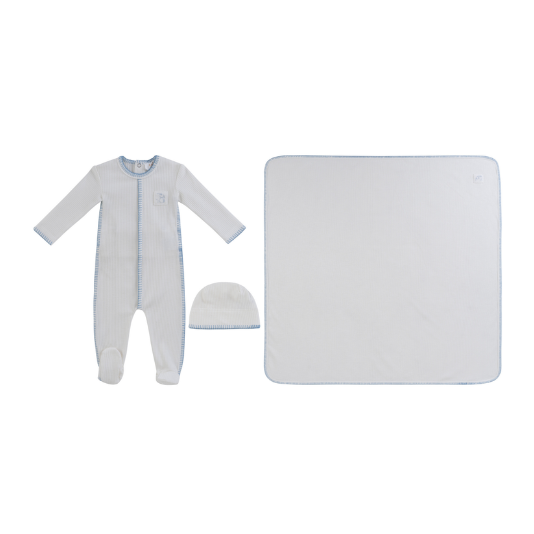 Kipp Baby Bunny Rib Footie 3PC Set - TD3331RHB