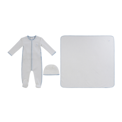 Kipp Baby Bunny Rib Footie 3PC Set - TD3331RHB