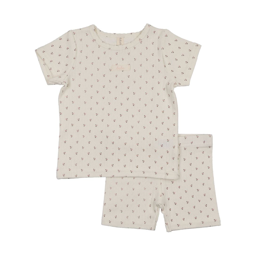 Lilette Floret Print Short Sleeve Lounge Set - FSSLS-SS26