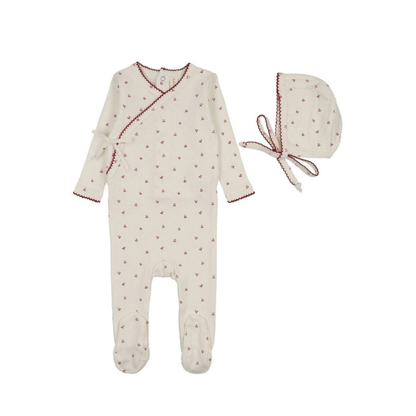 Lilette Cherry Scallop Footie Set - CSFT-SS26