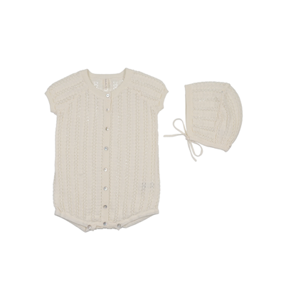 Lilette Crochet Knit Romper - CKBR-SS26