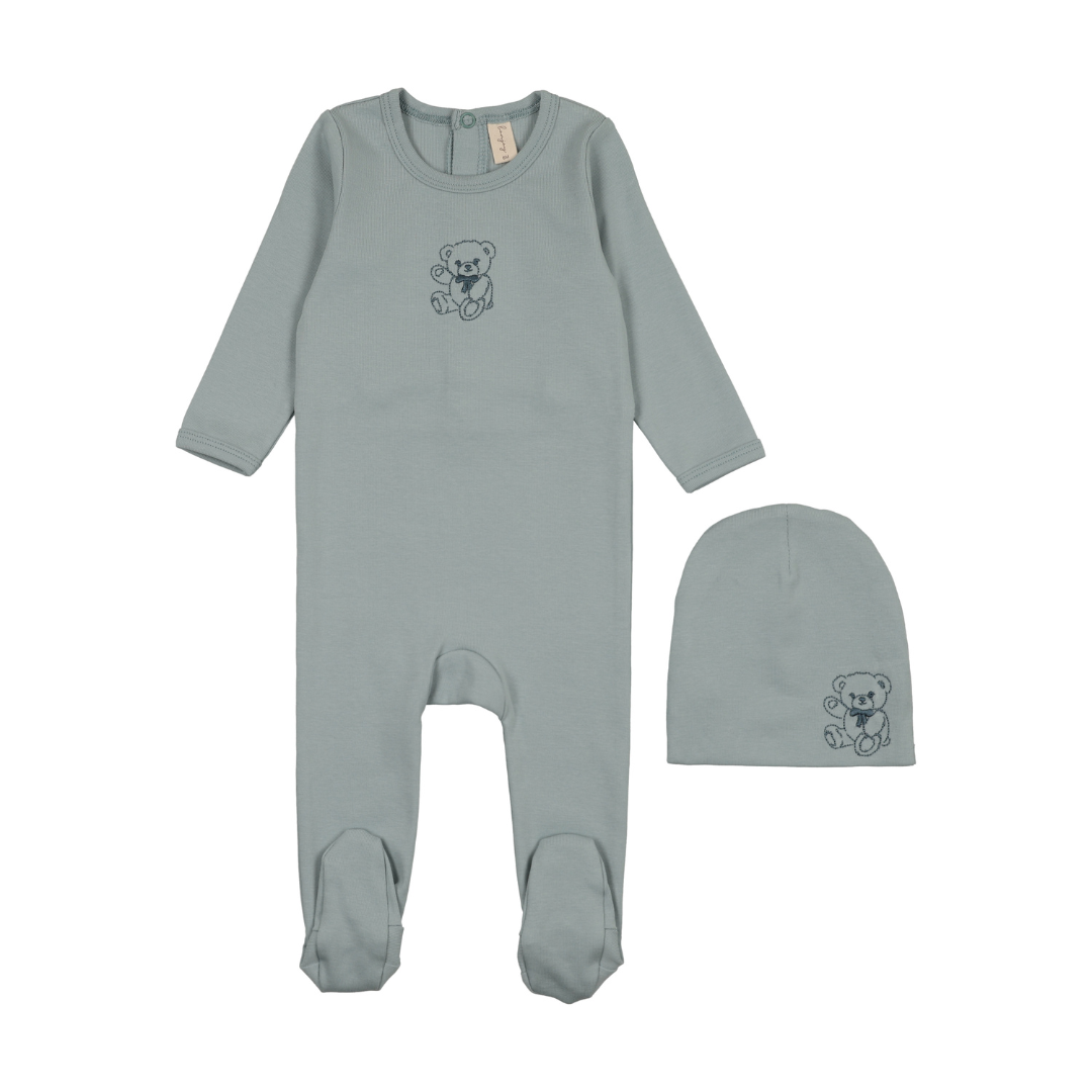 Bonjoy Embroidered Graphic Footie Set - BLSS26030FS