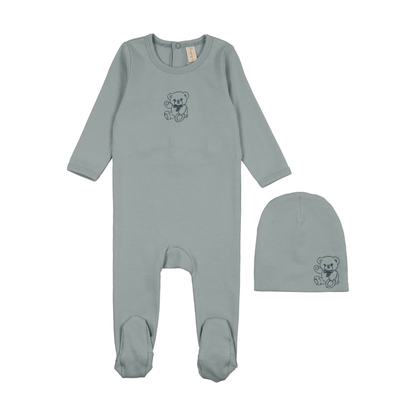Bonjoy Embroidered Graphic Footie Set - BLSS26030FS