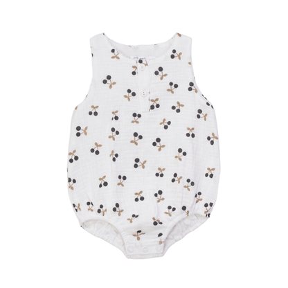 Little Fragile Crinkle Woven With Cherry Boy Bubble - SB6CP7367B