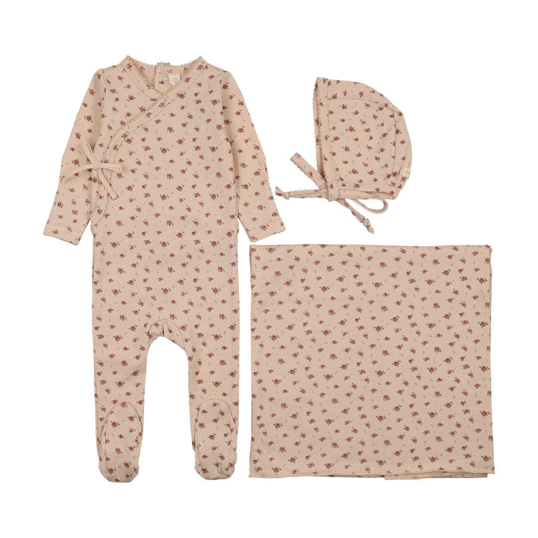Lilette Printed Wrapover Layette Set - PWFL-SS26