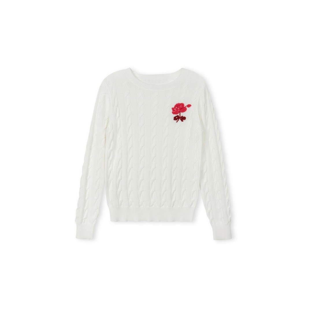 Mallory and Merlot Relay Knit Embroidered Sweater - C-26485-SET