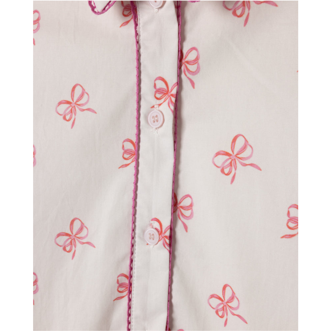 One Child Bow Printed Bottom Tier Dress - C-23726