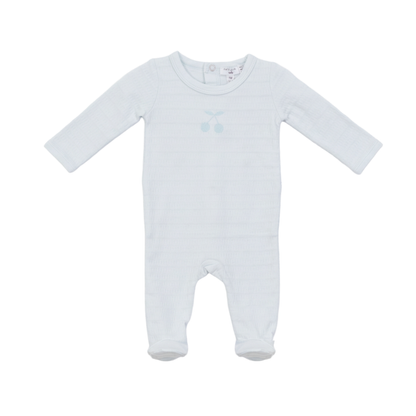 Little Fragile Romper With Cherry Print At Chest - SB6CP7367BB