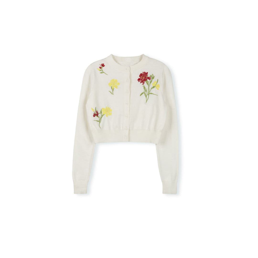 Minimal Yanny Floral Knit Cardigan Set - C-24495-SET