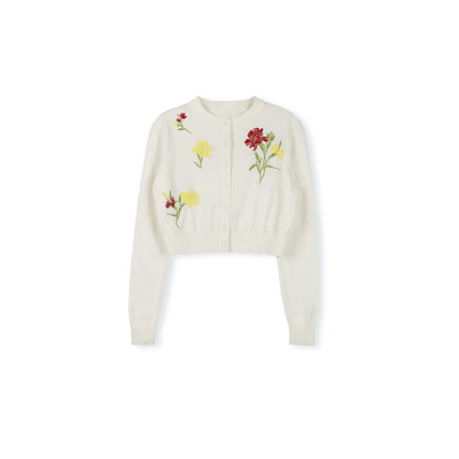 Minimal Yanny Floral Knit Cardigan Set - C-24495-SET