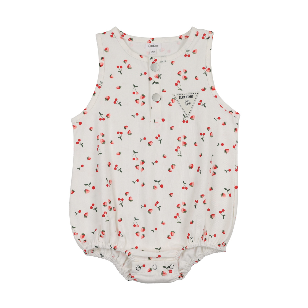 Bonjoy Fruit Party Denim Romper - BTSS26026DR