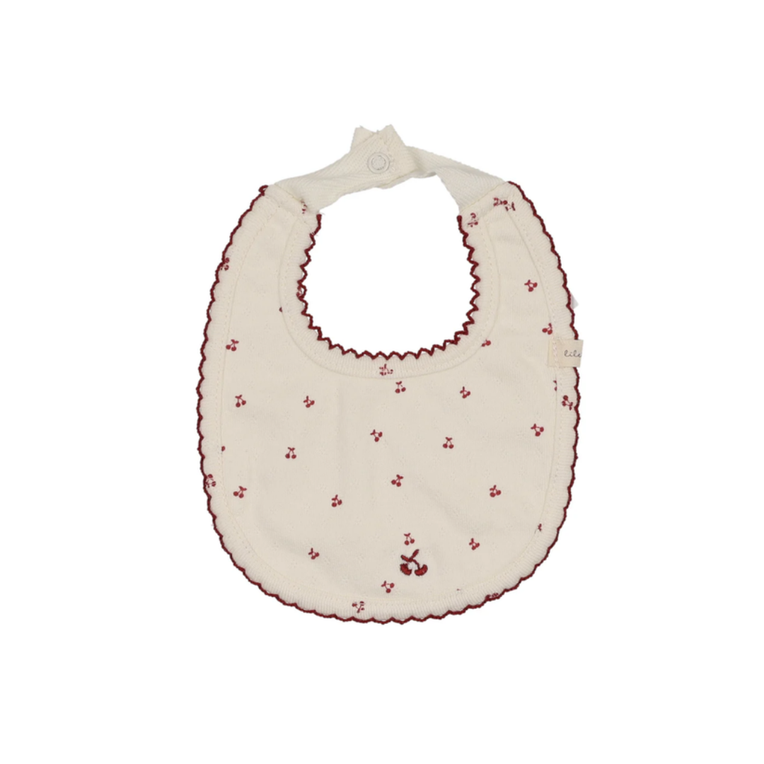 Lilette Cherry Pointelle Bib - CPB-SS26