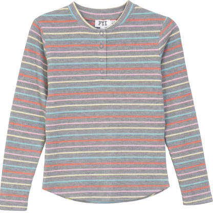 FYI Multi Big Stripe Waffle Top - SB6CP7341A