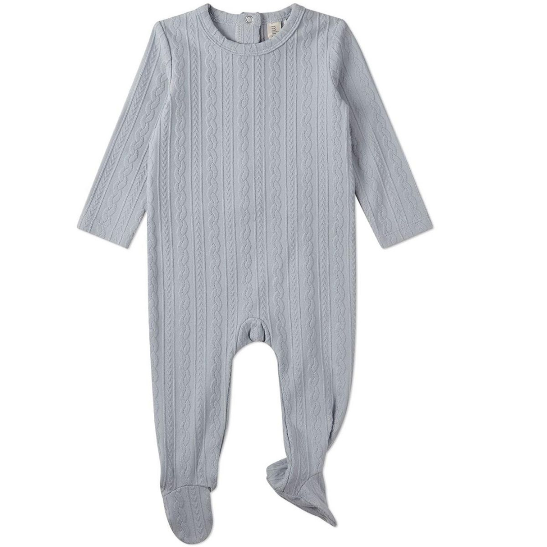 MiniMoi Faux Cable Knit Footie - IAA10058