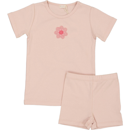 Bonjoy Crochet Shapes Short Sleeve Lounge Set - BLSS26036SS