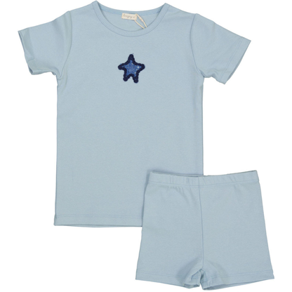 Bonjoy Crochet Shapes Short Sleeve Lounge Set - BLSS26036SS