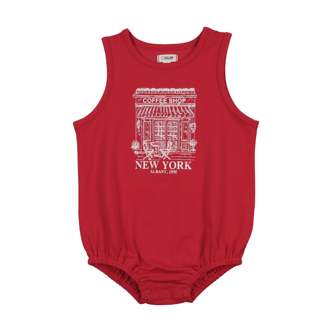 Bonjoy Coffee Shop Romper - BTSS26035R