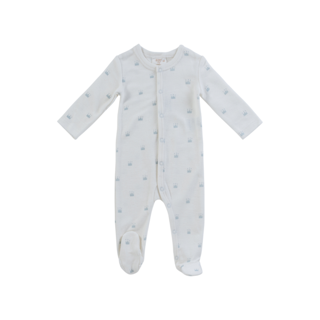 Kipp Baby Little Crown Pattern Terry Footie - TD3307