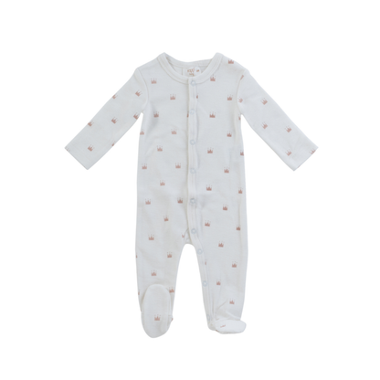 Kipp Baby Little Crown Pattern Terry Footie - TD3307