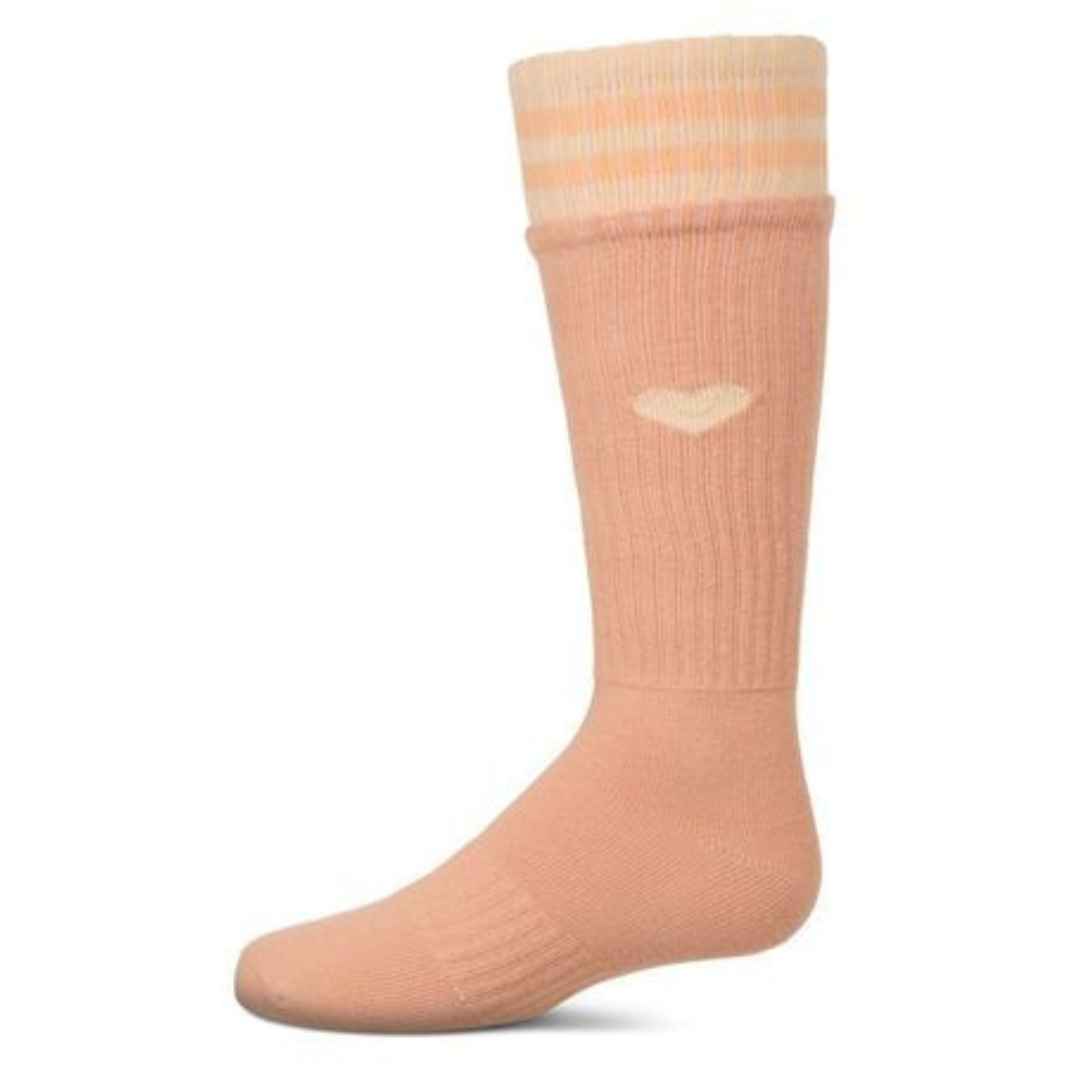 Memoi Sport Rib Heart Knee High - MKF-7175
