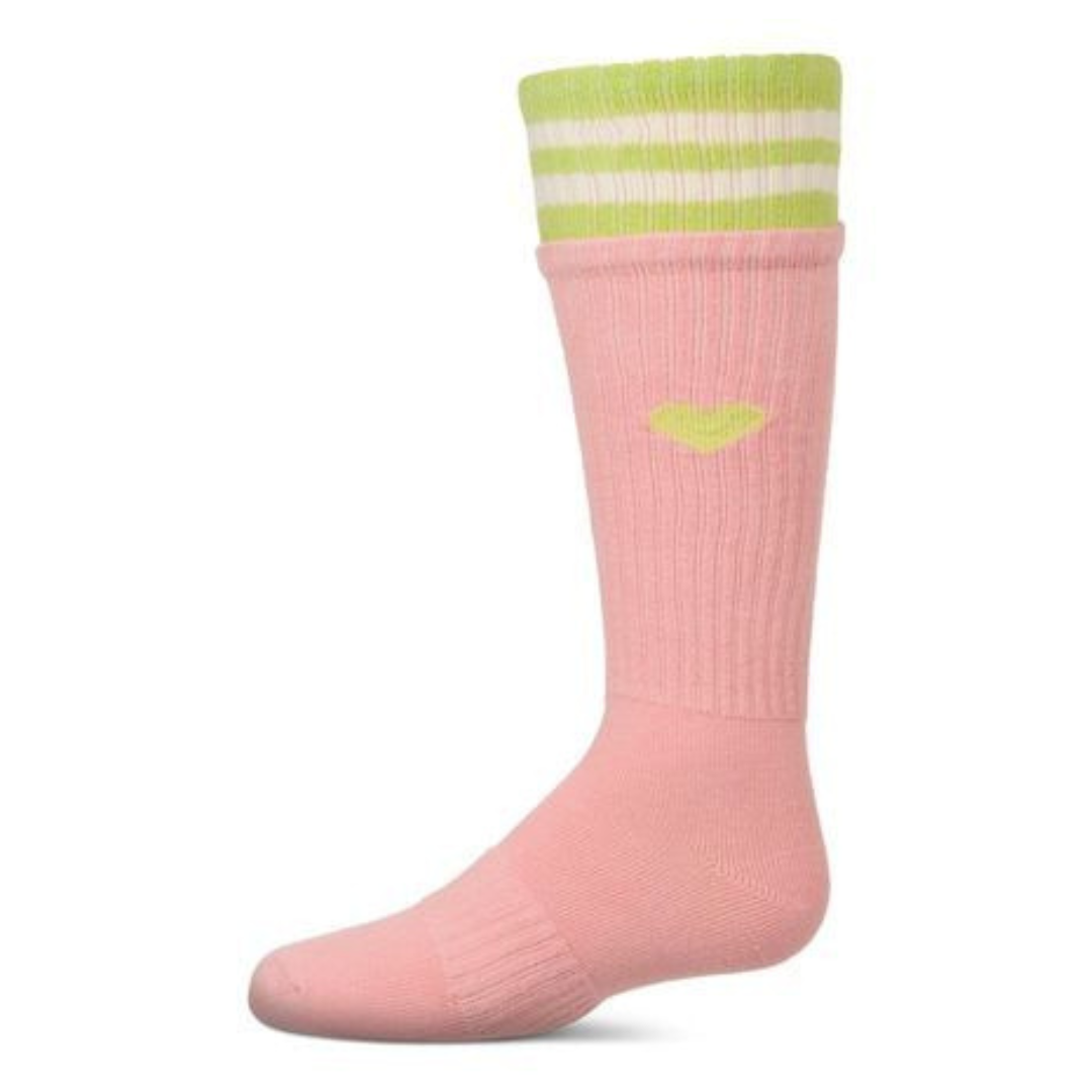 Memoi Sport Rib Heart Knee High - MKF-7175