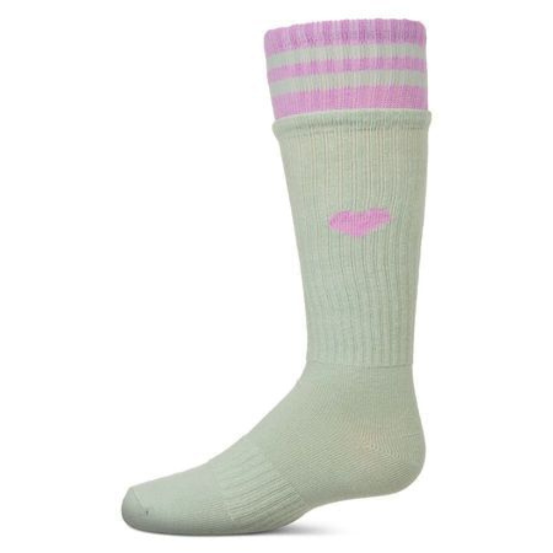 Memoi Sport Rib Heart Knee High - MKF-7175