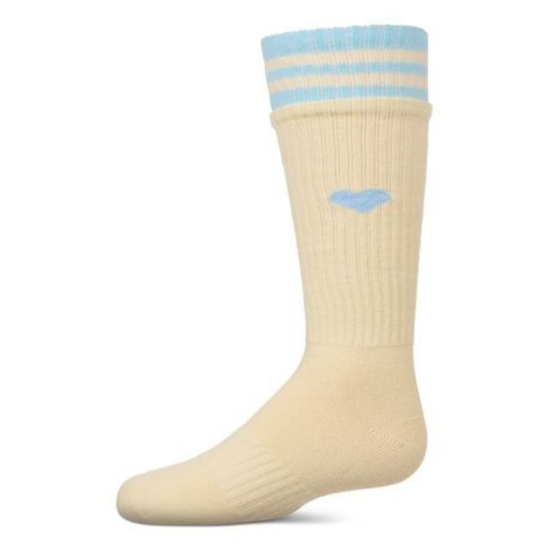 Memoi Sport Rib Heart Knee High - MKF-7175