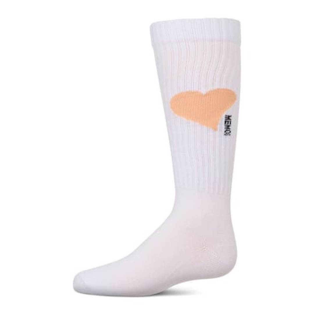 Memoi Single Heart Logo Knee High - MKF-7168