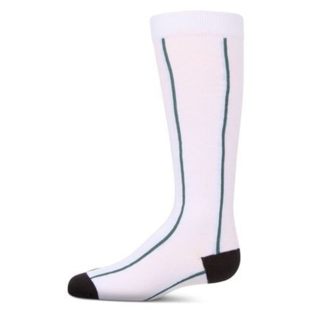 Memoi Vertical Logo Stripe Knee High - MKF-7169