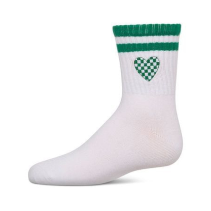 Memoi Checkered Heart Crew - MKF-6070