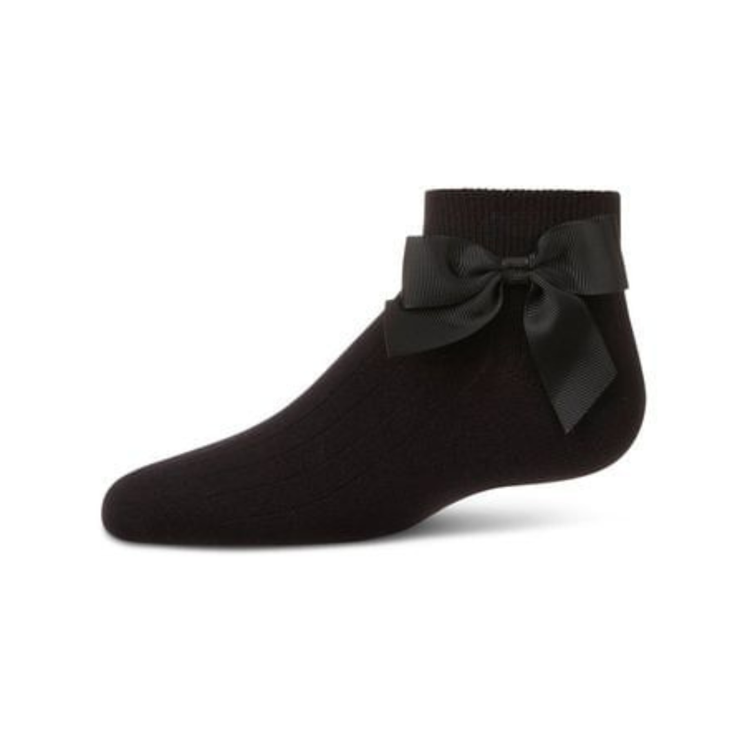 Memoi Ribbed Bow Anklet - MKF-6080