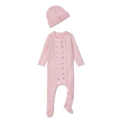 MiniMoi Sweater Rib 2 Pc Footie Set - INA09278