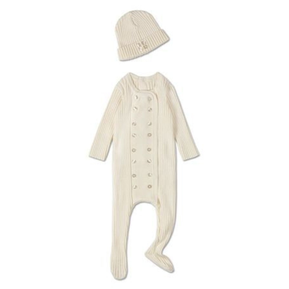 MiniMoi Sweater Rib 2 Pc Footie Set - INA09278