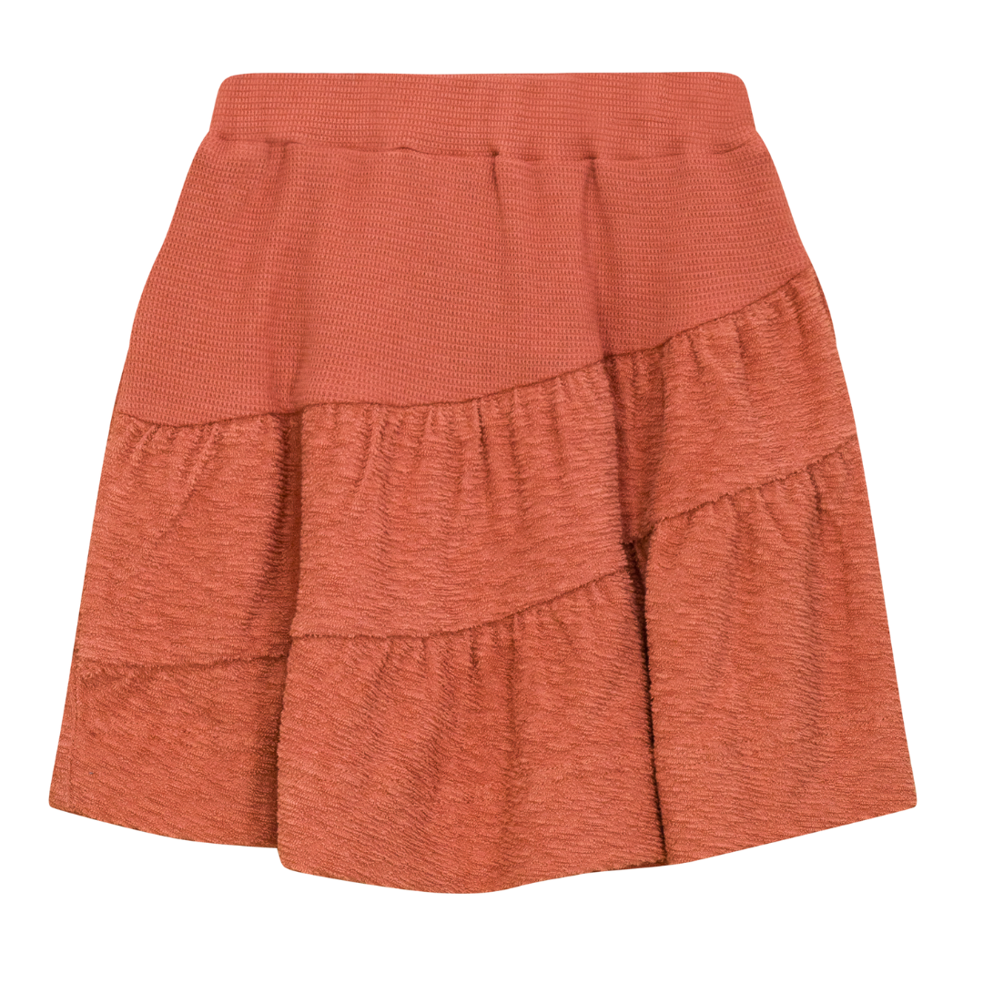 2 Squares  Textured Terry Skirt With Asymetric Cut - SB5CP7130S