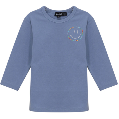 Puddles Fine Rib Girl T Shirt With Smiley Embroidery - SB5CY2551