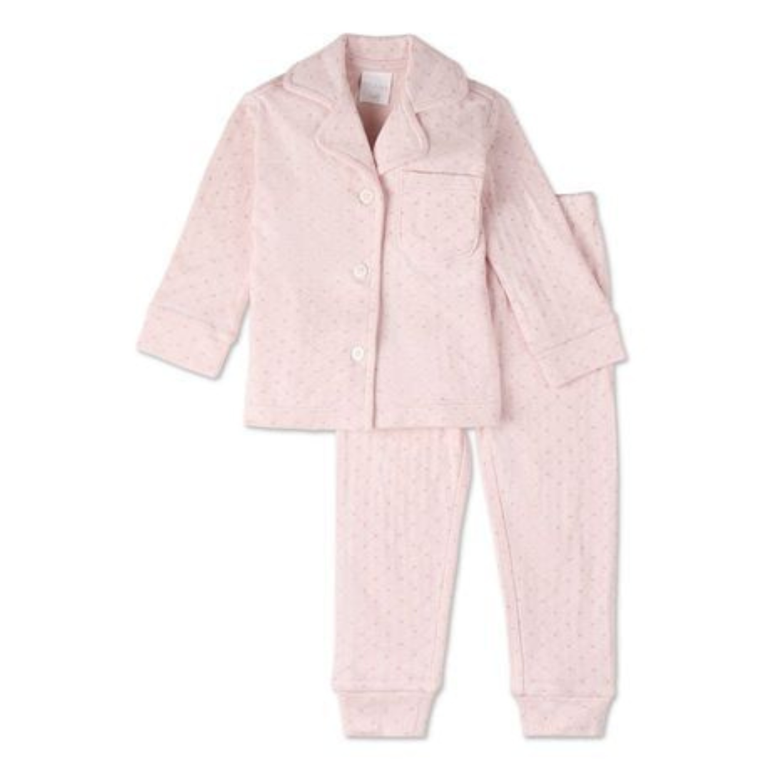 MiniMoi Little Hearts Pointelle 2 Pc Pajama Set - IBJ09285